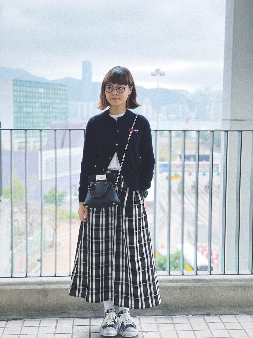 グラミチ BEAMS BOY ビームスボーイ 別注 チェックスカート ブラック