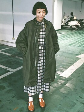 「WEAR」｜「アイテム（ワンピース/ドレス）」を使った、Yuさん（レディース・157cm）の春コーディネート