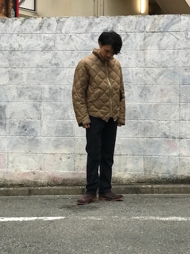 「アイテム（ダウンジャケット/コート）」を使った、Takahiroさん（メンズ・170cm・20代）の秋コーディネート