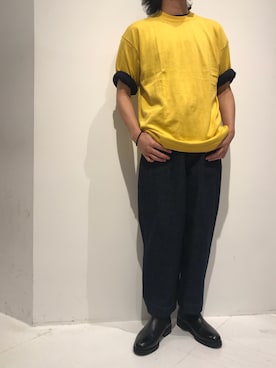 「URU（ウル）のアイテム（パンツ）」を使った、Takahiroさん（メンズ・170cm）の夏コーディネート