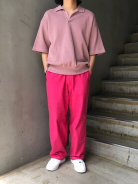 「URU（ウル）のアイテム（パンツ）」を使った、Takahiroさん（メンズ・170cm）の夏コーディネート