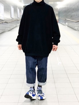 「Gosha Rubchinskiy（ゴーシャラブチンスキー）のアイテム（レッグウェア）」を使った、たてきさん（メンズ・174cm）の冬コーディネート