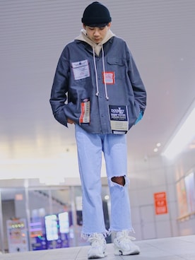 「doublet（ダブレット）のアイテム（シャツ/ブラウス）」を使った、たてきさん（メンズ・174cm）の冬コーディネート