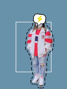 「FILA」｜「アイテム（トレンチコート）」を使った、Ceci Ngさん（レディース・155cm）の春コーディネート