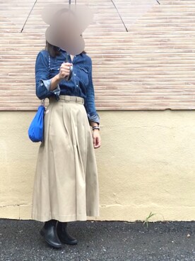 「GRL（グレイル）のアイテム（ピアス（両耳用））」を使った、SHIーIさん（レディース・160cm）の秋コーディネート