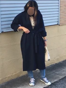 「アイラブCONVERSE」｜SHIーIさん（レディース・160cm）の冬コーディネート