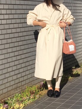 「新年一発目」｜「アイテム（ワンピース/ドレス）」を使った、SHIーIさん（レディース・160cm）の冬コーディネート