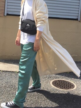 「みどり」｜「アイテム（ワンピース/ドレス）」を使った、SHIーIさん（レディース・160cm）の春コーディネート