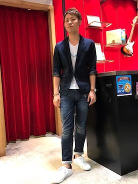 イオンモール大牟田 ハイダウェイさん(メンズ・178cm)の春コーディネート