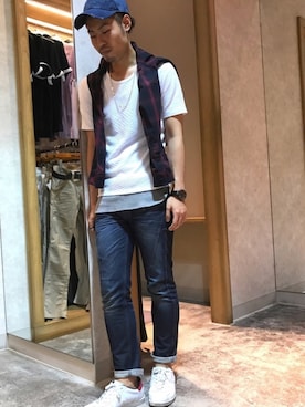 イオンモール大牟田 ハイダウェイさん（メンズ・178cm）の夏コーディネート