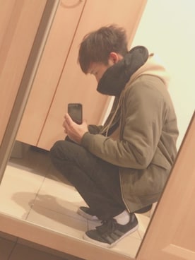 「HARE（ハレ）のアイテム（MA-1）」を使った、reiさん（メンズ・176cm）の冬コーディネート