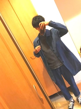 「URBAN RESEARCH（アーバンリサーチ）のアイテム（トレンチコート）」を使った、reiさん（メンズ・176cm）の春コーディネート