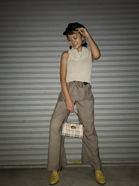 「Marc by Marc Jacobs（マークバイマークジェイコブス）のアイテム（ブレスレット）」を使った、CHIHOさん（レディース・156cm）の秋コーディネート