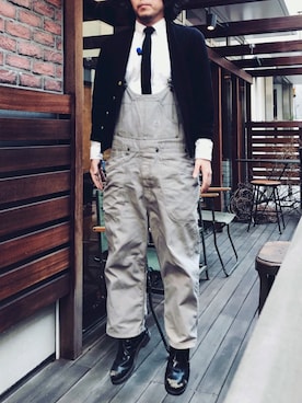 「Arnold Palmer（アーノルドパーマー）のアイテム（フォーマルスーツ/小物）」を使った、routetuorさん（メンズ・171cm）の冬コーディネート