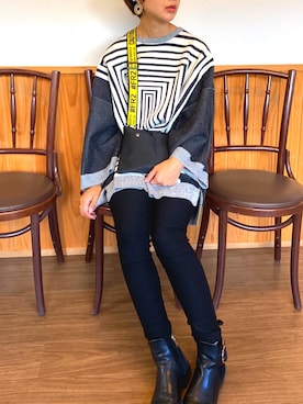 「FR2」｜「アイテム（ブーツ）」を使った、Leinaさん（レディース・163cm）の冬コーディネート