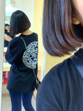 「Desigual（デシグアル）のアイテム（ショルダーバッグ）」を使った、Leinaさん（レディース・163cm）の春コーディネート