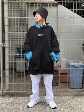 「L.H.P（エルエイチピー）のアイテム（帽子）」を使った、𝘺𝘶𝘮𝘢 𝘢𝘳𝘢𝘬𝘪さん（レディース・154cm）の冬コーディネート