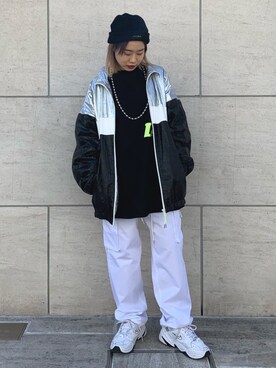 「DANKE SCHON（ダンケシェーン）のアイテム（ブルゾン）」を使った、𝘺𝘶𝘮𝘢 𝘢𝘳𝘢𝘬𝘪さん（レディース・154cm）の冬コーディネート