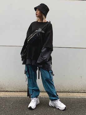 「L.H.P（エルエイチピー）のアイテム（帽子）」を使った、𝘺𝘶𝘮𝘢 𝘢𝘳𝘢𝘬𝘪さん（レディース・154cm）の冬コーディネート