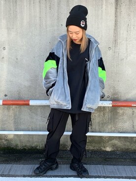 「DANKE SCHON（ダンケシェーン）のアイテム（ブルゾン）」を使った、𝘺𝘶𝘮𝘢 𝘢𝘳𝘢𝘬𝘪さん（レディース・154cm）の秋コーディネート