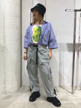 「L.H.P（エルエイチピー）のアイテム（帽子）」を使った、𝘺𝘶𝘮𝘢 𝘢𝘳𝘢𝘬𝘪さん（レディース・154cm）の夏コーディネート