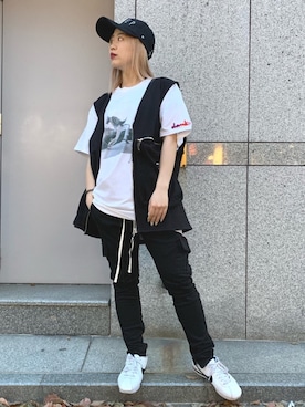 「平成最後のWEARISTAセンバツ」｜「アイテム（帽子）」を使った、𝘺𝘶𝘮𝘢 𝘢𝘳𝘢𝘬𝘪さん（レディース・154cm）の春コーディネート