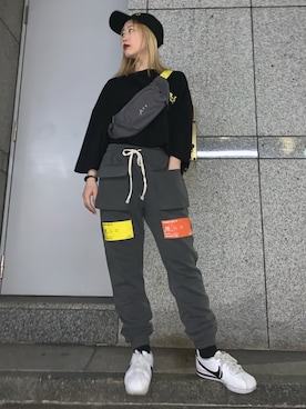 「平成最後のWEARISTAセンバツ」｜「アイテム（帽子）」を使った、𝘺𝘶𝘮𝘢 𝘢𝘳𝘢𝘬𝘪さん（レディース・154cm）の春コーディネート