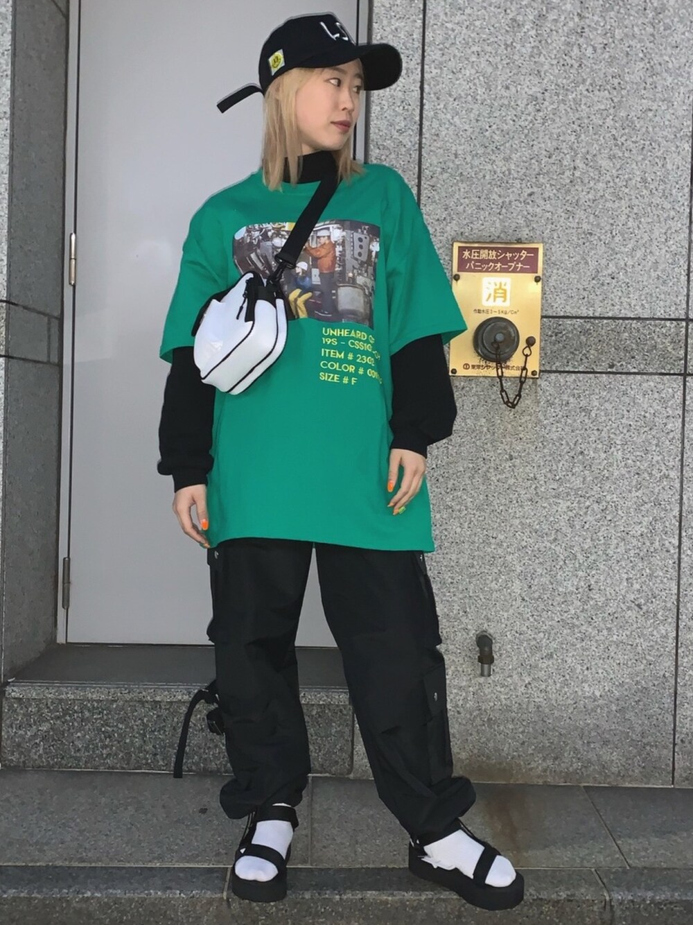 「LHP、fashion、春、カジュアルコーデ、低身長コーデ、LHP名古屋、おしゃれさんと繋がりたい、はるコーデ、LHPWOMEN、いいね、save、フォローお願いします🤑」｜「AZSのアイテム（キャップ、ブラック系）」を使った、𝘺𝘶𝘮𝘢 𝘢𝘳𝘢𝘬𝘪さん（レディース・154cm）の春コーディネートの1枚目の写真