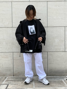 「DANKE SCHON（ダンケシェーン）のアイテム（ブルゾン）」を使った、𝘺𝘶𝘮𝘢 𝘢𝘳𝘢𝘬𝘪さん（レディース・154cm）の春コーディネート