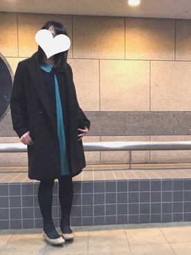 「LEPSIM（レプシィム）のアイテム（チェスターコート）」を使った、a h oさん（レディース・162cm）の春コーディネート