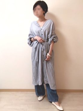 「部屋撮り」｜「アイテム（ワンピース/ドレス）」を使った、ごとみさん（レディース・165cm）の春コーディネート