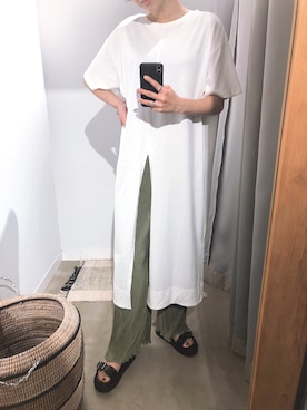 「VACANCY（ヴァカンシー）のアイテム」を使った、ごとみさん（レディース・165cm）の夏コーディネート