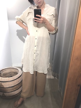 「Auntie Rosa Holiday（アンティローザホリデー）のアイテム（その他パンツ）」を使った、ごとみさん（レディース・165cm）の夏コーディネート