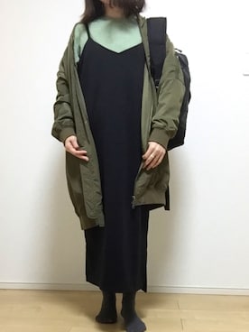「NOMADIC（ノーマディック）のアイテム」を使った、モスマンさん（レディース・150cm）の冬コーディネート