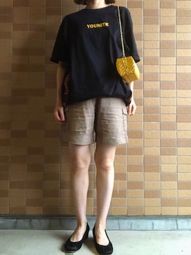 「H&M（エイチ・アンド・エム）のアイテム（チュニック）」を使った、モスマンさん（レディース・150cm）の夏コーディネート