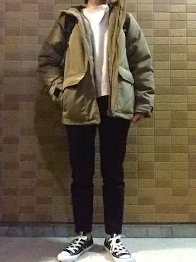 「CONVERSE（コンバース）のconverse（コンバース） ALL STAR OX（オールスターOX）（スニーカー）」を使った、モスマンさん（レディース・150cm）の秋コーディネート