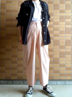 「CONVERSE（コンバース）のconverse（コンバース） ALL STAR OX（オールスターOX）（スニーカー）」を使った、モスマンさん（レディース・150cm）の春コーディネート