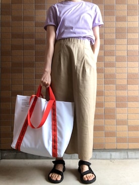 「WEEKEND(ER)（ウィークエンダー）のアイテム」を使った、モスマンさん（レディース・150cm）の夏コーディネート