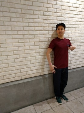 「ポケットＴシャツ」｜YUKI HAMAGUCHIさん（メンズ・174cm）の春コーディネート