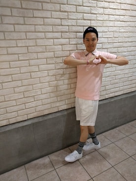 「FRED PERRY（フレッドペリー）のアイテム（パンツ）」を使った、YUKI HAMAGUCHIさん（メンズ・174cm）の夏コーディネート