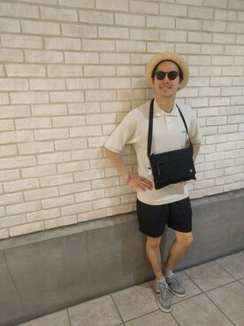 YUKI HAMAGUCHIさんの「Nylon Sacoche Bag」を使ったコーディネート