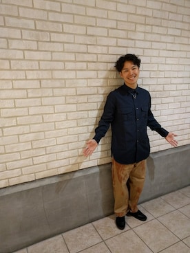 「FRED PERRY（フレッドペリー）のアイテム（スニーカー）」を使った、YUKI HAMAGUCHIさん（メンズ・174cm）の秋コーディネート