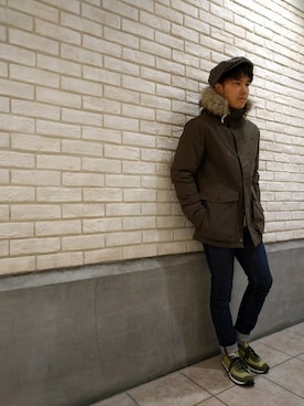 「FRED PERRY（フレッドペリー）のアイテム（スニーカー）」を使った、YUKI HAMAGUCHIさん（メンズ・174cm）の秋コーディネート