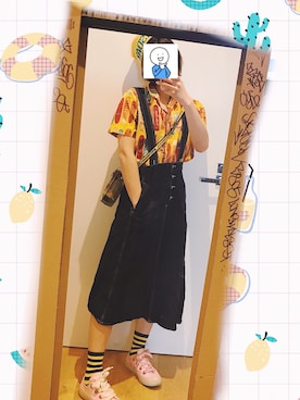 「ALBERTA FERRETTI（アルベルタフェレッティ）のアイテム（キャップ）」を使った、ARS三海さん（レディース・165cm）の秋コーディネート