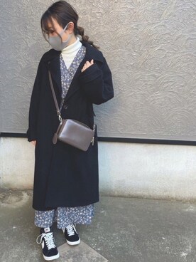 「スニーカー好きと繋がりたい」｜「アイテム（チェスターコート）」を使った、Mさん（レディース・153cm）の冬コーディネート