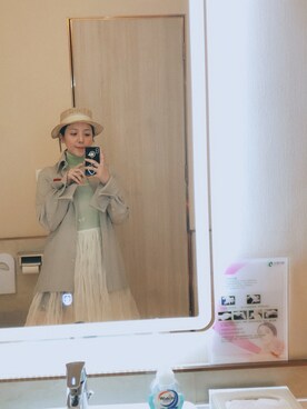 「marchercher（マーシェルシェ）のアイテム」を使った、baxyさん（レディース・170cm）の春コーディネート