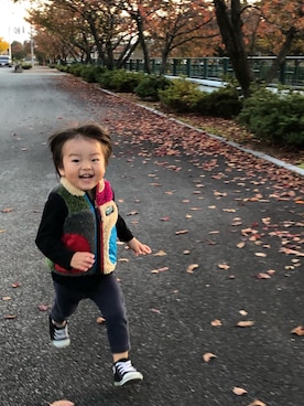 「2歳5ヶ月」｜「アイテム（ジャケット/アウター）」を使った、そうすけさん（キッズ・50cm）の秋コーディネート
