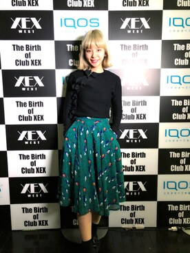 「BEAMS（ビームス）のアイテム（ピアス（両耳用））」を使った、SHiEppiさん（レディース・153cm）の冬コーディネート