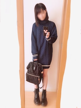 「amelier MAJESTIC LEGON（アメリエルマジェスティックレゴン）のアイテム（ワンピース/ドレス）」を使った、ゆんまる◎さん（レディース・160cm）の秋コーディネート