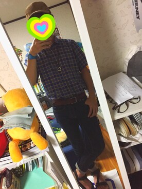 「シャツイン」｜「アイテム（その他）」を使った、たかゆきさん（メンズ・168cm）の夏コーディネート